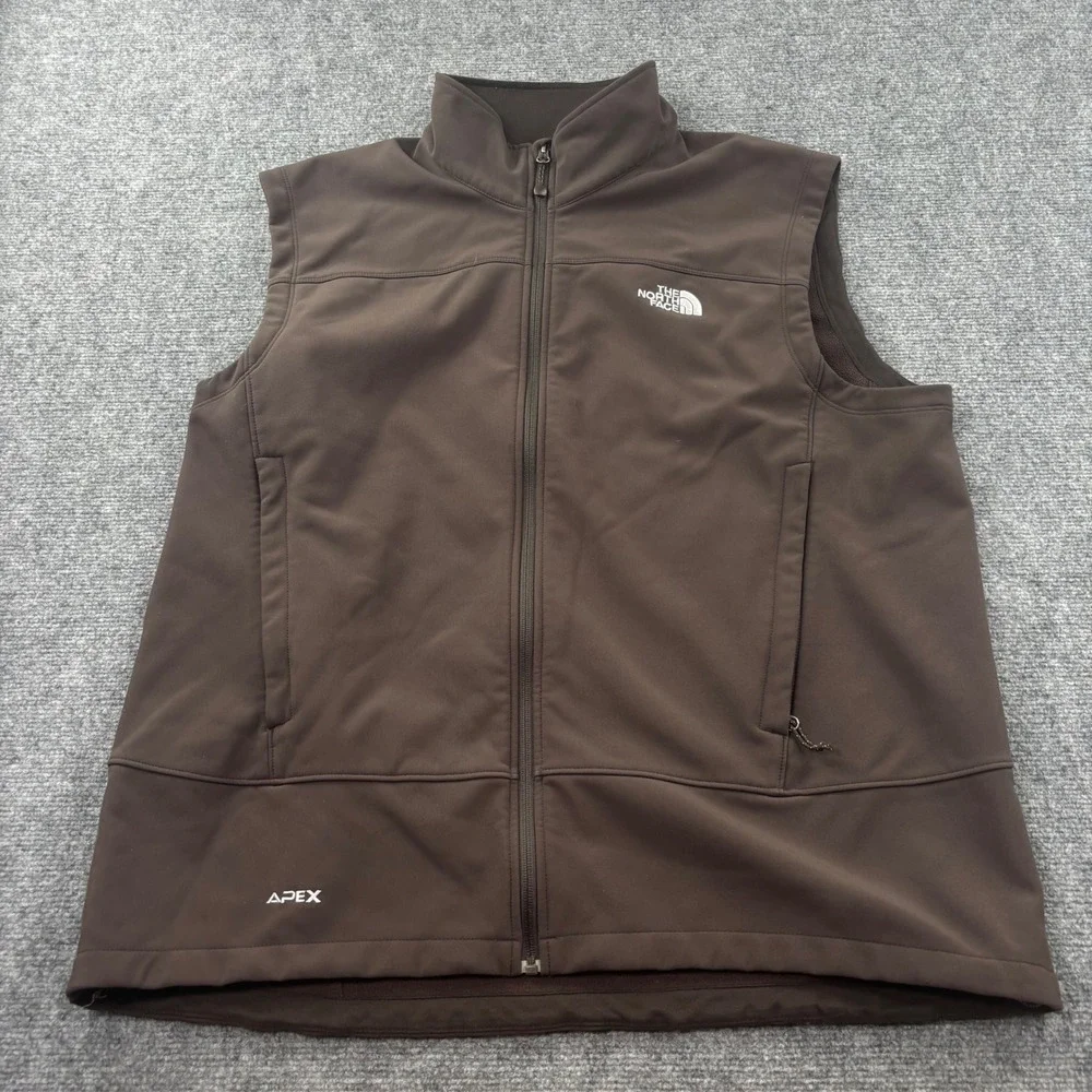 The North Face Apex Bionic Vest XXL Brown Softshell Full Zip Mens